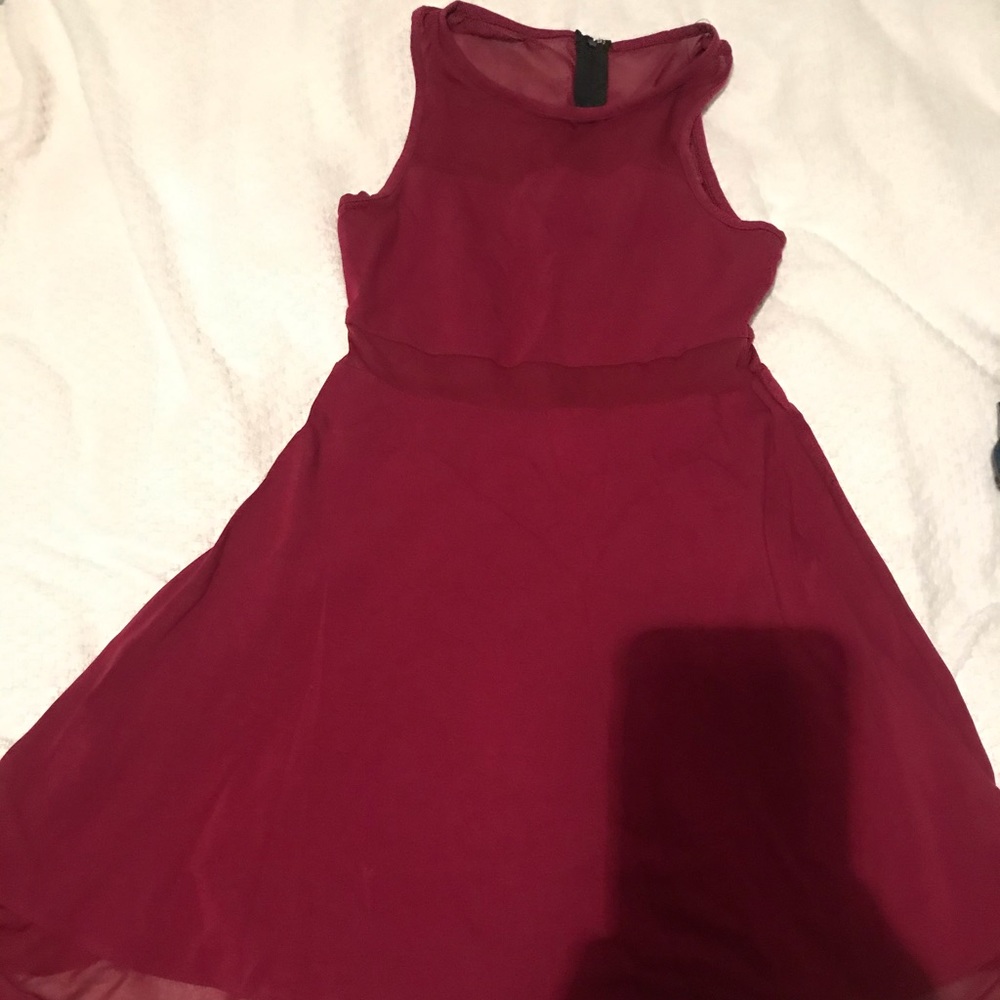 Maroon Fitted Express Dress